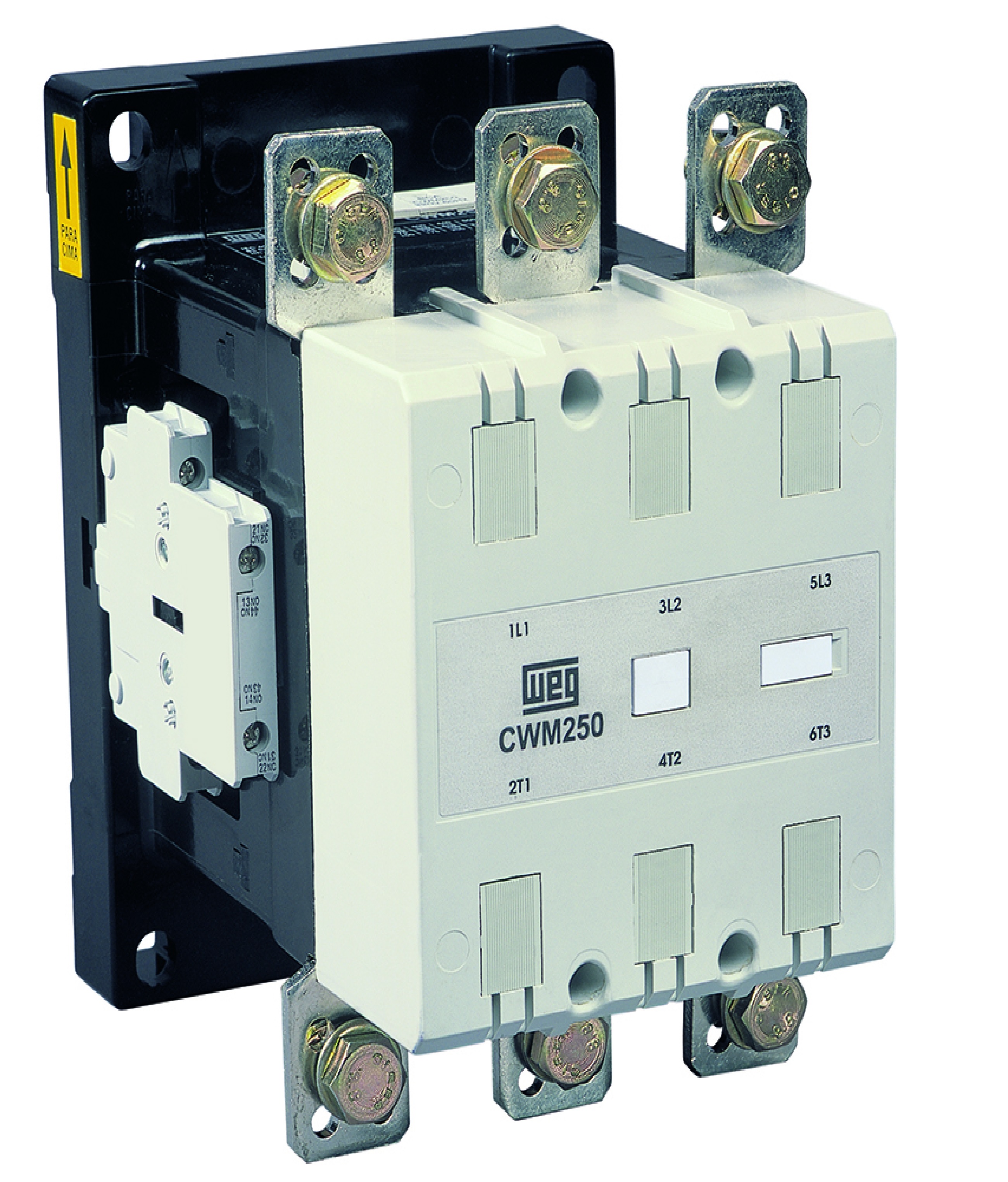 Contactor tripolar,bobina 110V, 2NA+2NC, I máx AC3 250A.