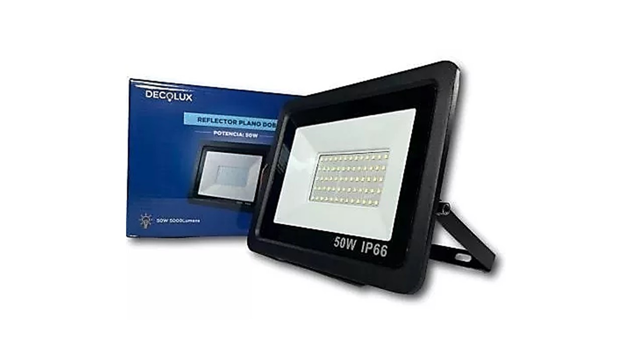 Reflector Led DOB 50W Luz Blanca, Protección IP66, Multivoltaje 85V-265V