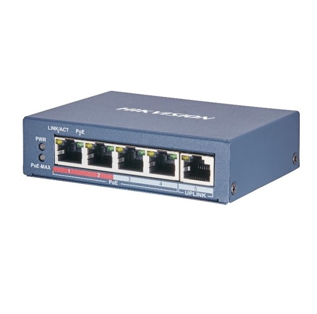 Switch de 4 puertos PoE Fast Ethernet 100 mbps