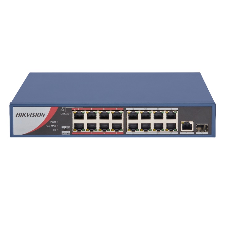 Switch de 16 puertos PoE Fast Ethernet 100 mbps