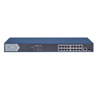 Switch de 16 puertos PoE/Fibra Gigabit 1000 mbps Rack