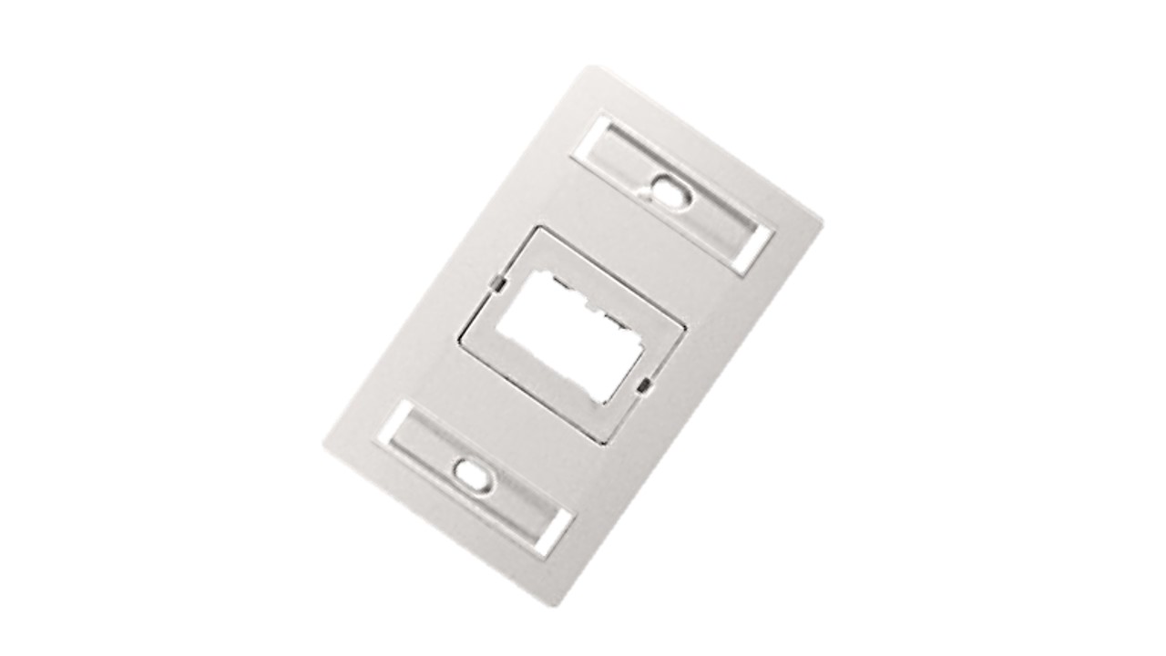 Placa frontal para datos compatible S; color blanco