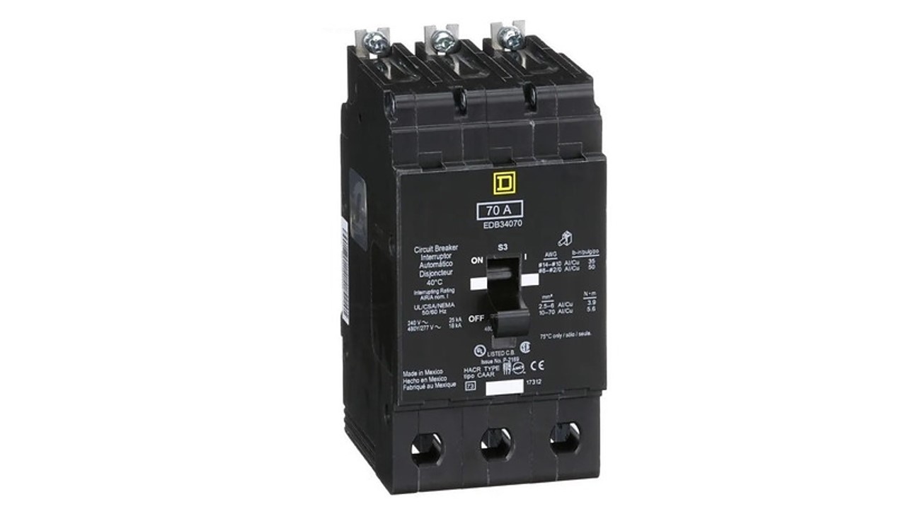 Breaker Square D EDB34070 3P 70A 690Vac