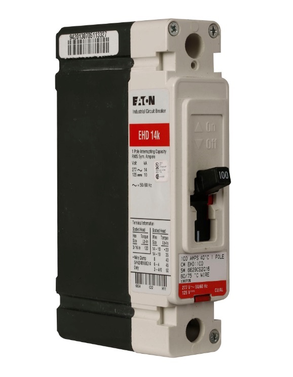 Breaker 1P, 15A, 240V-18kA, 480V-14kA Marca EATON