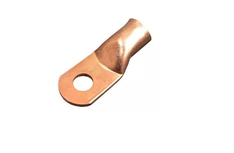 Terminal de ojo para conductores de cobre 1/0 con 1 hueco de 1x3/8 pulgadas 2 KV