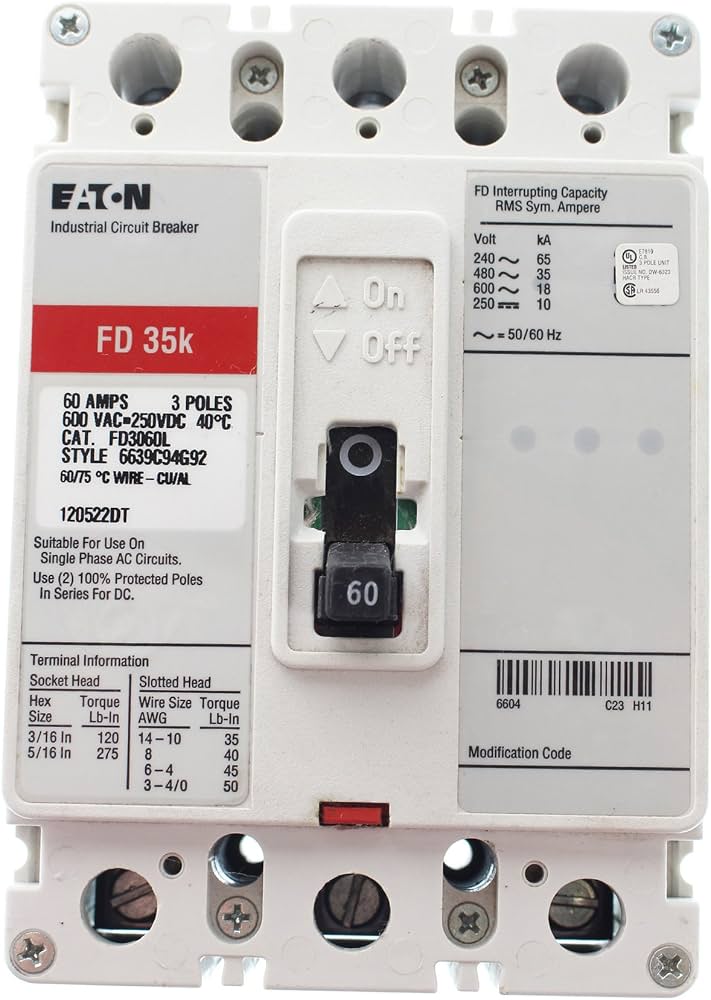 Breaker 3P Serie C 60A Eaton