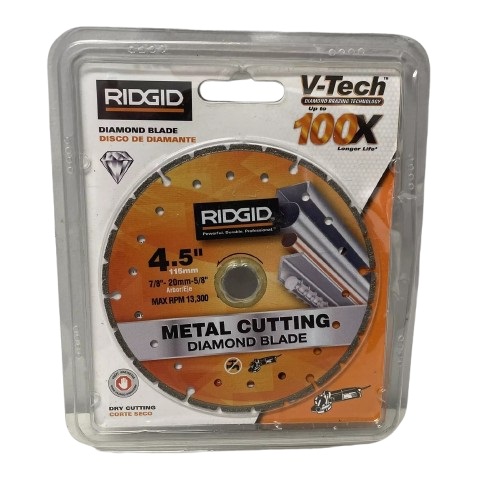 disco de corte diamante 4.5 pulgadas. RIDGID