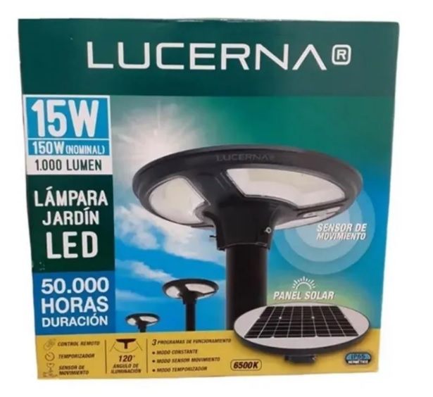 Lámpara para jardín 15W luz fría