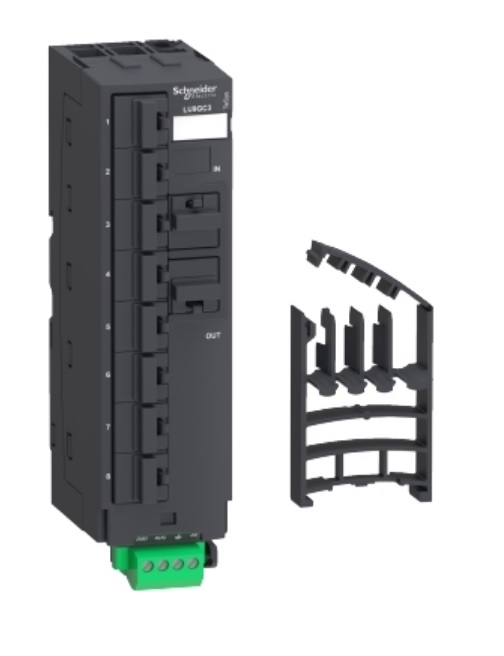 Bloque divisor Modbus; 10 RJ45 y 1 bloque de terminales de tornillo