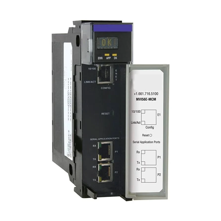Módulo de comunicación de interfaz de red Modbus maestro/esclavo mejorado InRAx MVI56E-MCM, 5/24 VCC, 800/3 mA