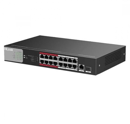 Switch de 16 puertos PoE Fast Ethernet 100 mbps rack