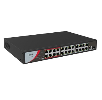 Switch de 24 puertos PoE Fast Ethernet 100 mbps rack