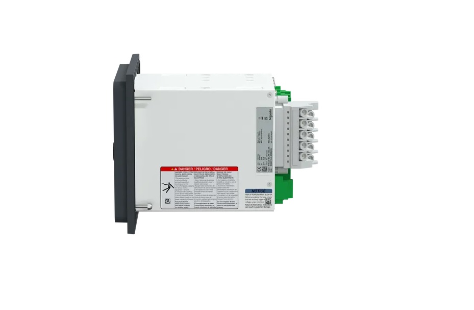 Relé de protección Easergy P3U30, Order Code: P3U306AAA2BBAA. Configración: Cuatro (04) entradas de tensión, Cuatro (04) entrada de corriente 5/1A, puerto Modbus RS485 2Hilos, Alimentación 110 Vac/dc, 16 Entradas y 8 Salidas a relé.