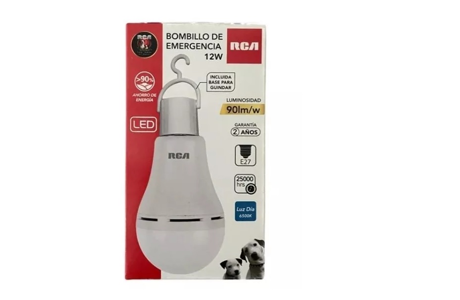 Bombillo Led de emergencia Bulbo 12W 85-265v, Luz Blanca 6500k