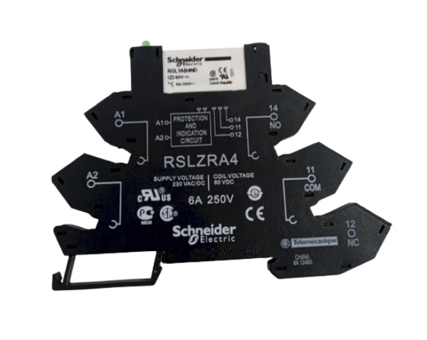 Relé de control interfaz delgada 1 salida, LED, 230V