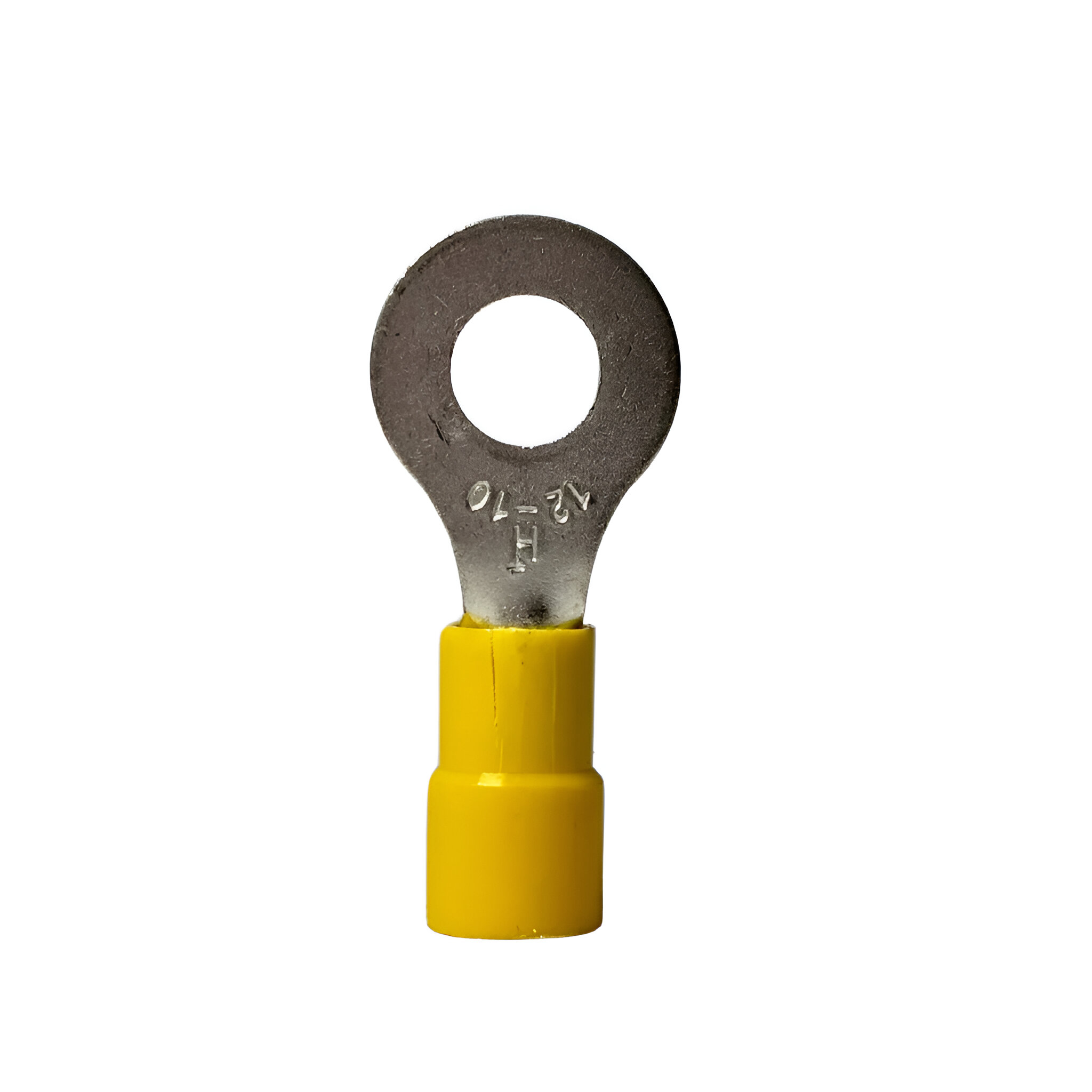 TERMINAL AMARILLO ANILLO PAQ 100 UNDS 12 A 10, D=5,3mm=13/64plg
