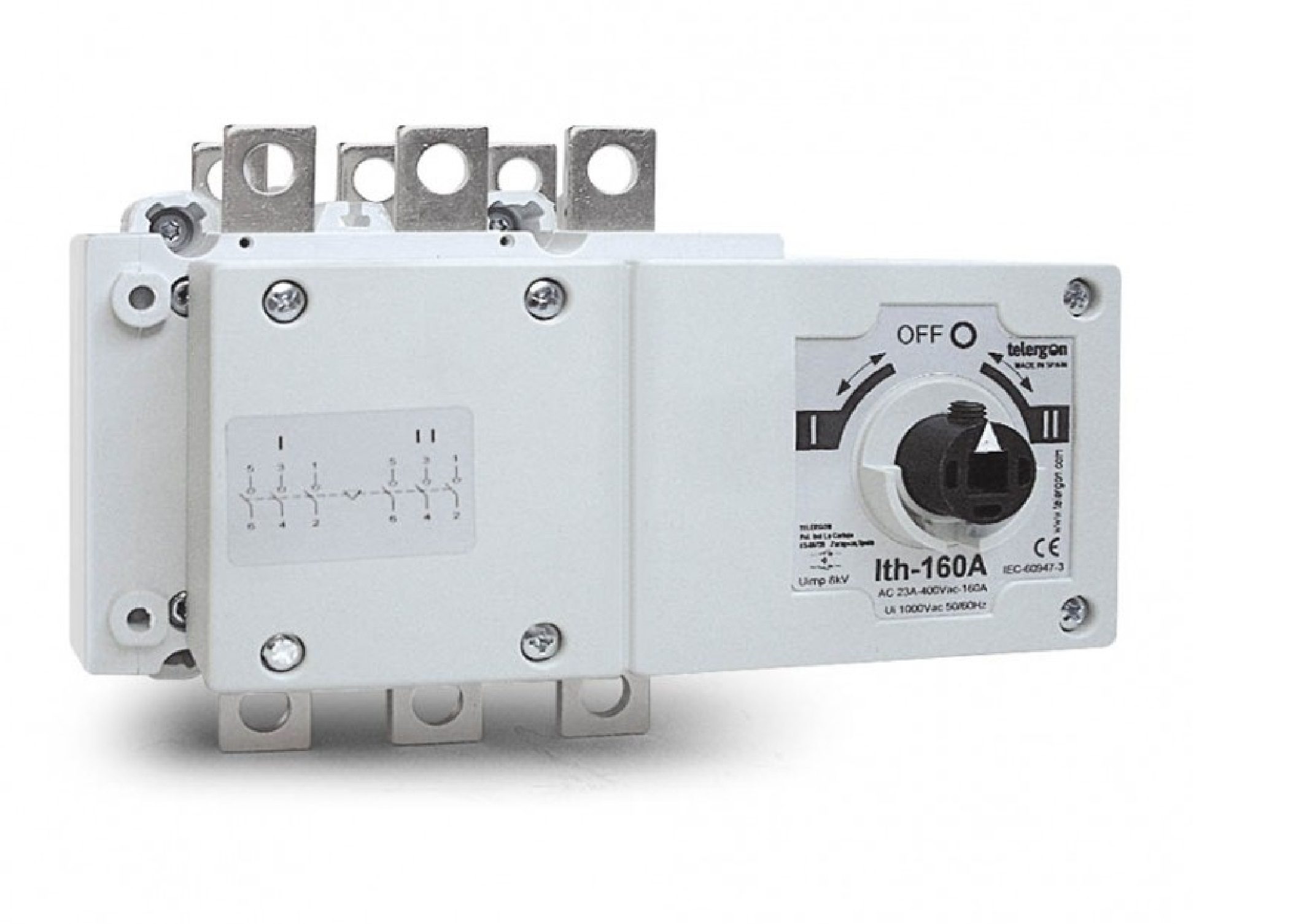 Transferencia manual tripolar, 160A, 3P,400V