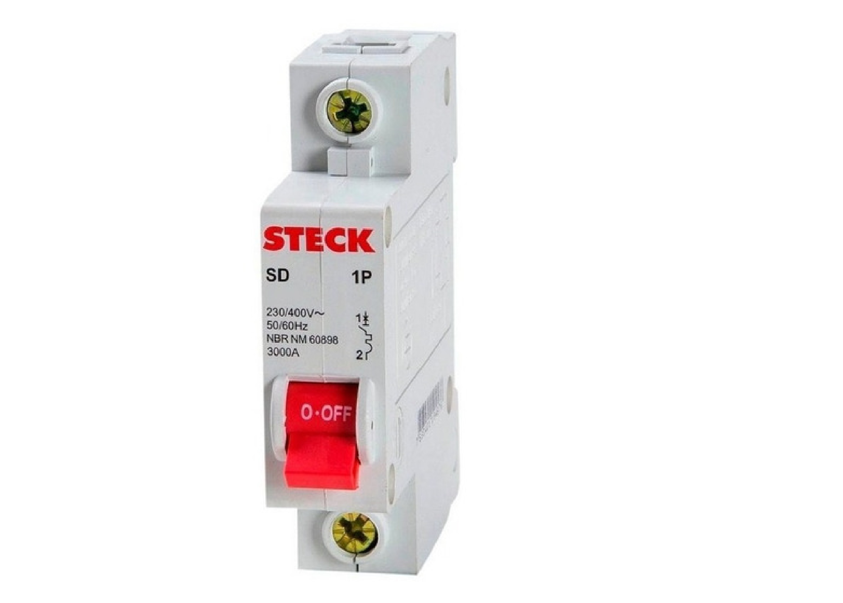 Mini breaker interruptor termomagnético de 1P,2A, 240Vac, Tipo de curva C.