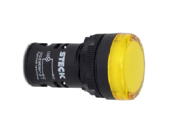 Indicador de luz piloto Amarillo señal led AC 110V STECK