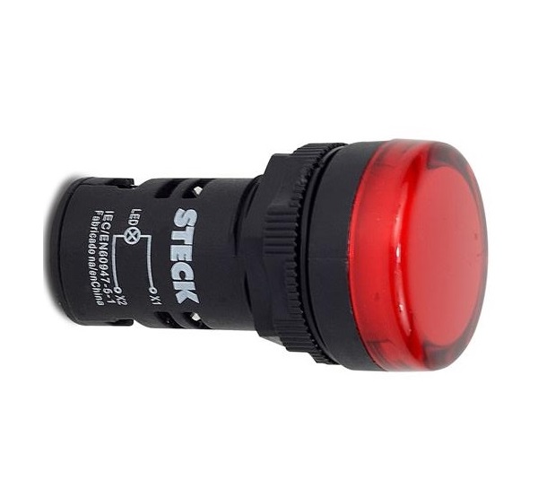 Indicador de luz piloto rojo señal led AC 220V STECK