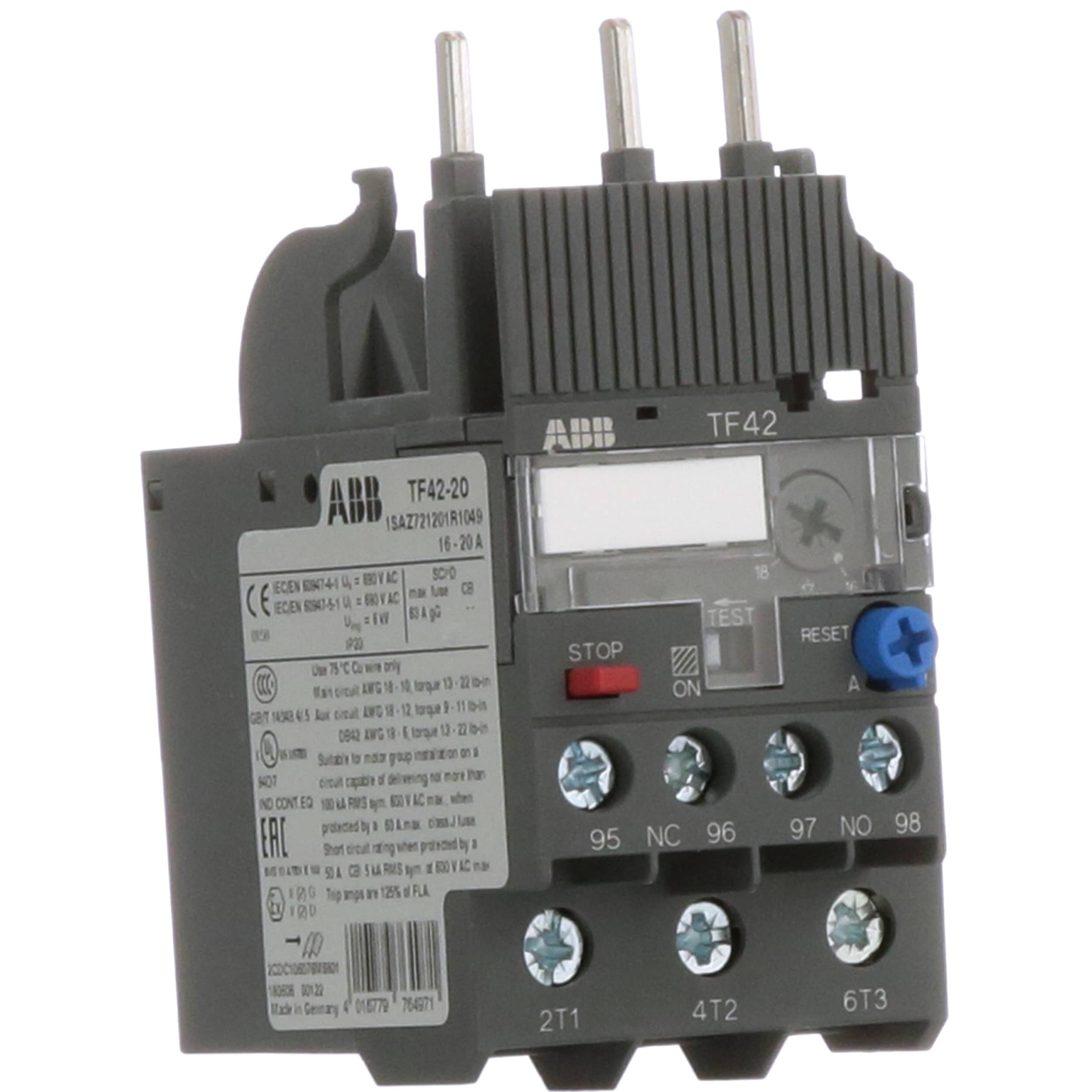 Relé Térmico ABB 20-24A, 3P, IP20 690Vac/600Vdc