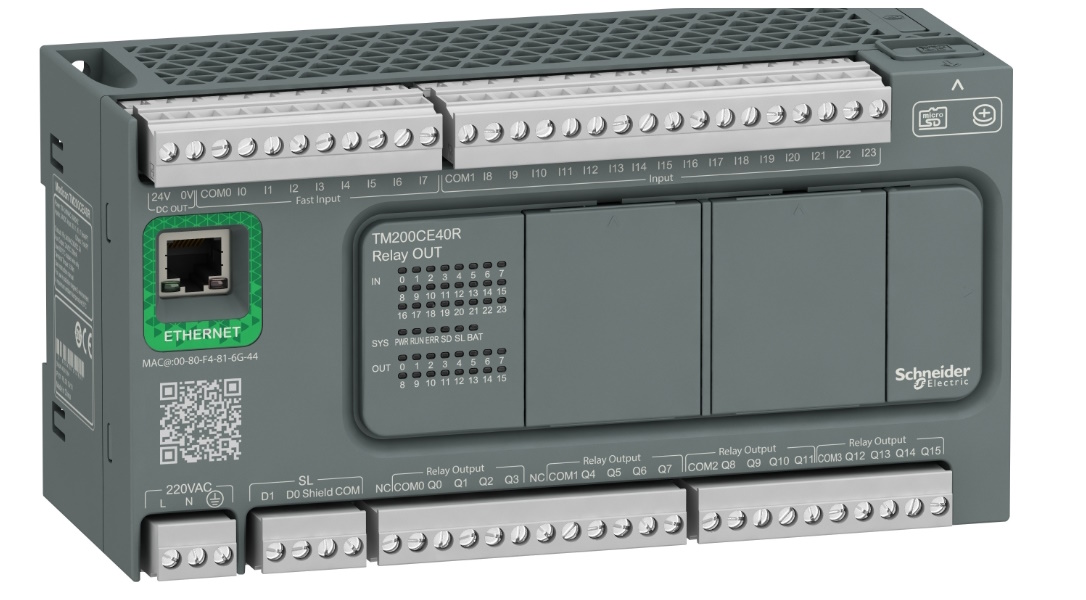 Controlador PLC 24E+16S ETHERNET gama M200