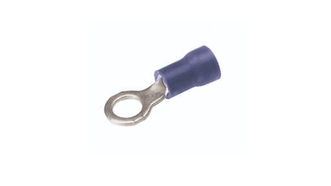 Terminal de ojo para conductores de cobre calibre 16-14 con 1 hueco, 0.190 pulgada