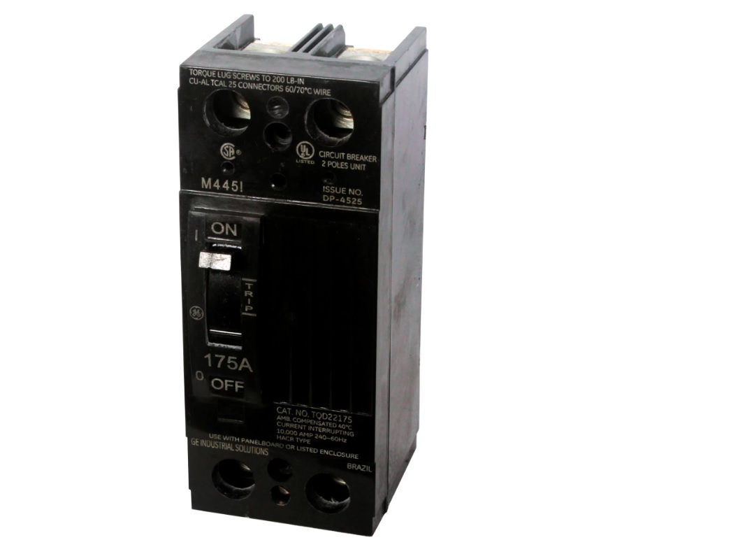 Breaker TQD 2 polos 175 A, 240VAC, 10KA. GENERAL ELECTRIC.