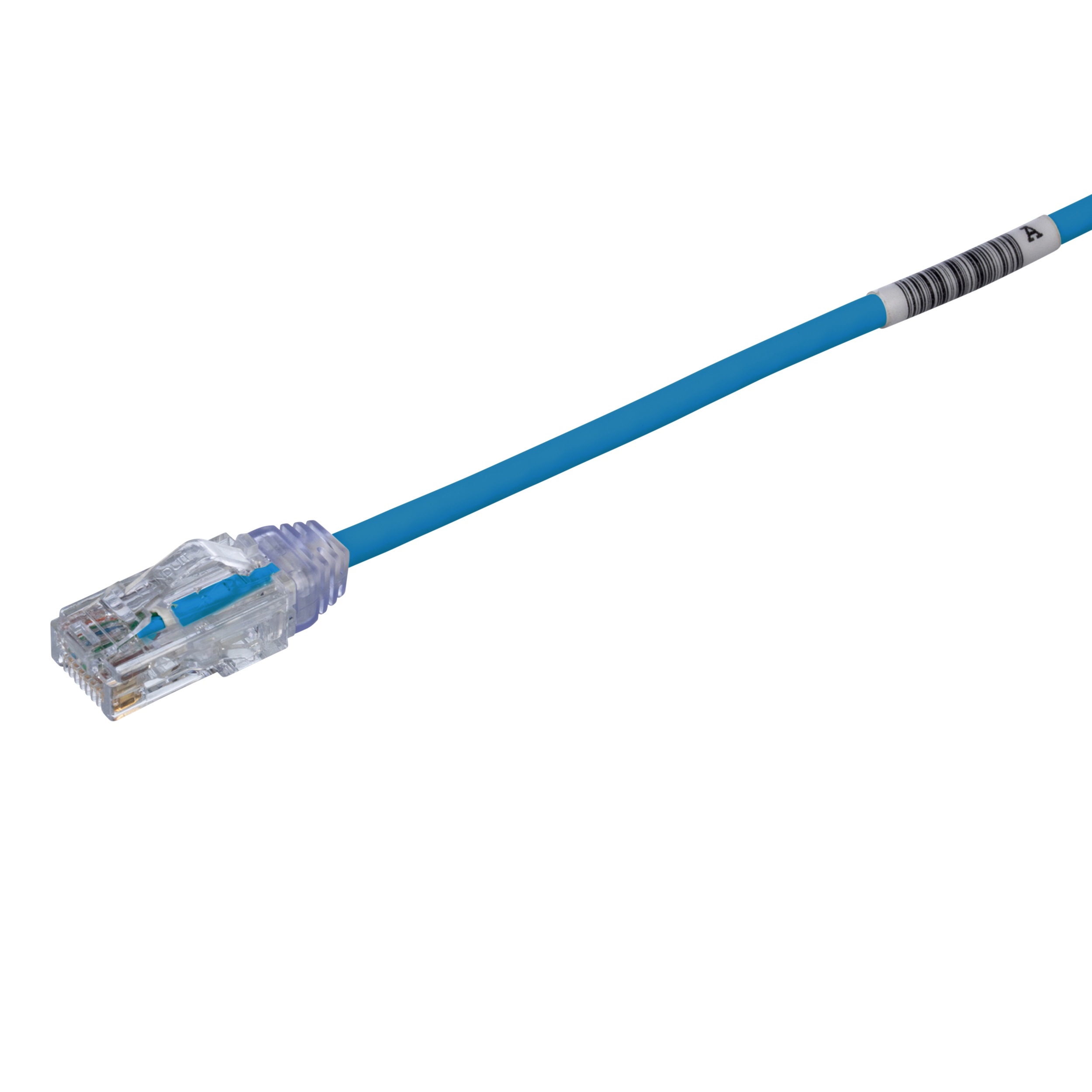 Cable de parcheo de cobre UTP, 28 AWG, categoría 6, 10 ft, azul