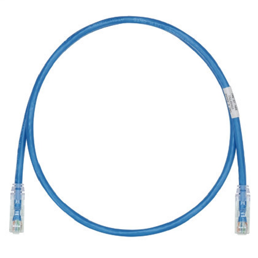 Cable de parcheo de cobre UTP, 28 AWG, categoría 6, 10 ft, azul