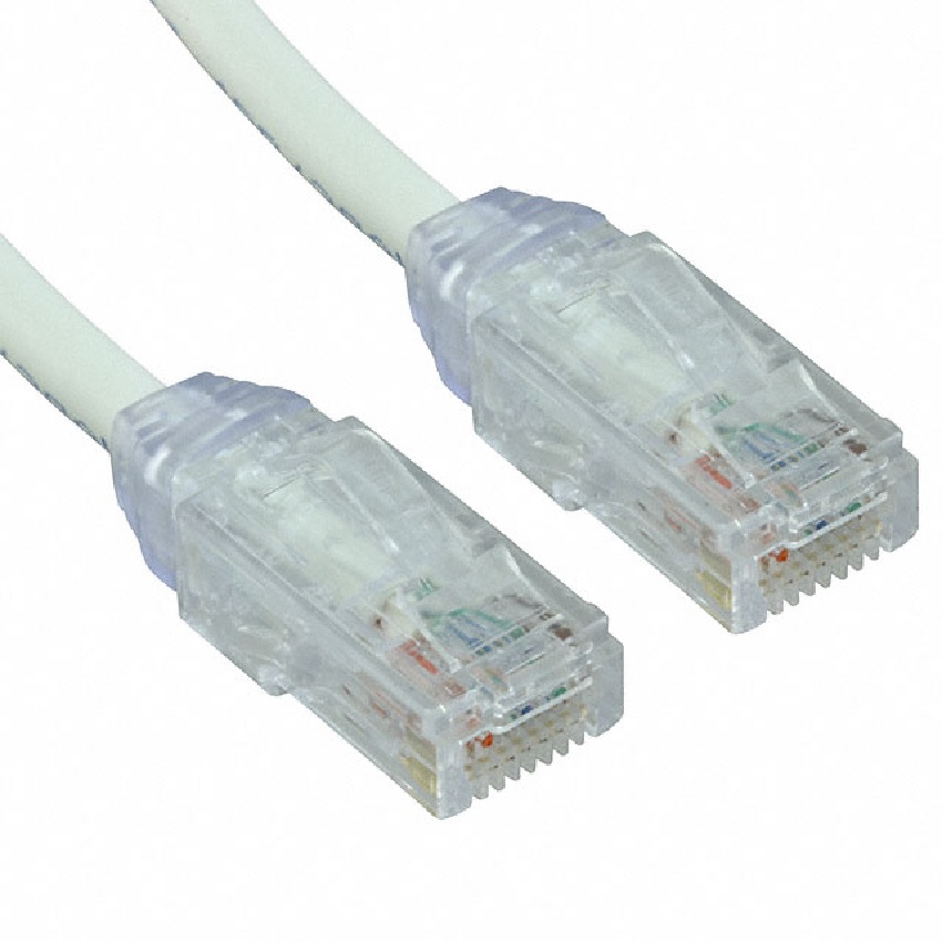 Cable de parcheo de cobre UTP, categoría 6, 28 AWG, 3 ft, blanco hueso