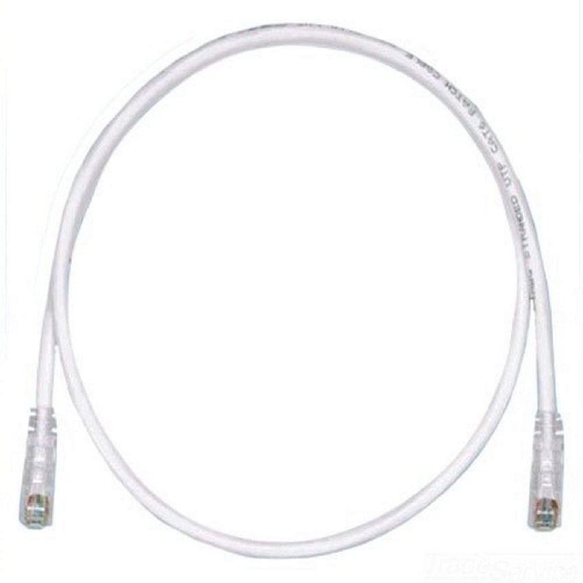 Cable de parcheo de cobre UTP, categoría 6, 28 AWG, 3 ft, blanco hueso