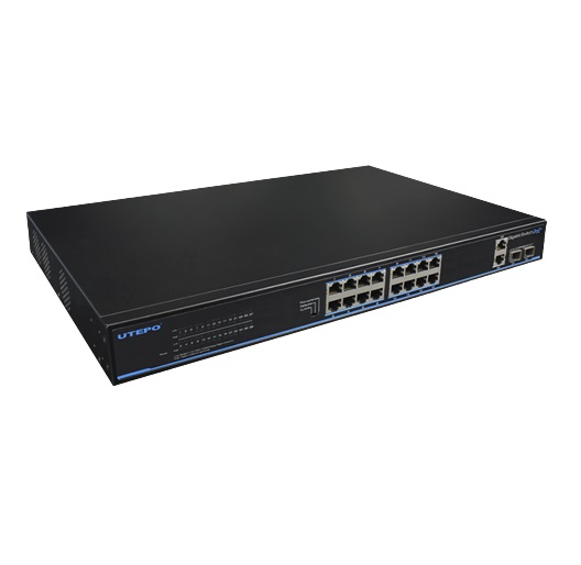 Switch de 16 puertos PoE Gigabit 1000 mbps rack