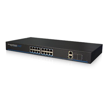 Switch de 16 puertos PoE Fast Ethernet 100 mbps rack