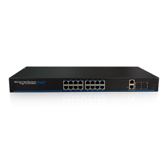 Switch de 16 puertos PoE Fast Ethernet 100 mbps rack