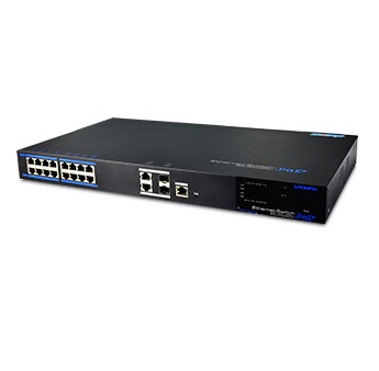 Switch de 16 puertos PoE Fast Ethernet 100 mbps rack