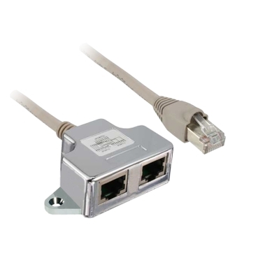 Cable modbus “t” tap-off - 1 x rj45 male and 2 x rj45 female - cable 0.3 m